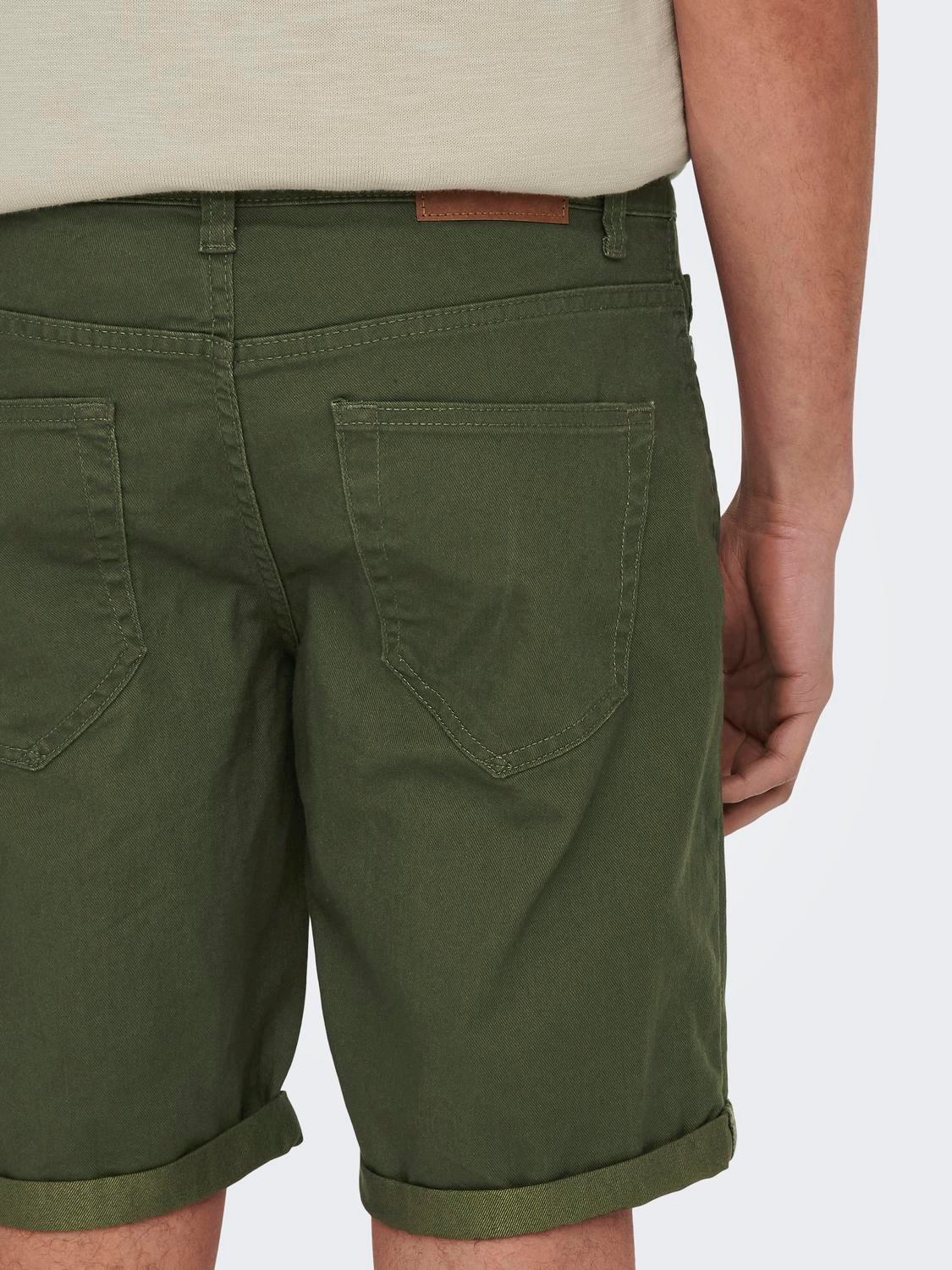 ONLY & SONS Normal geschnitten Shorts -Olive Night - 22024451