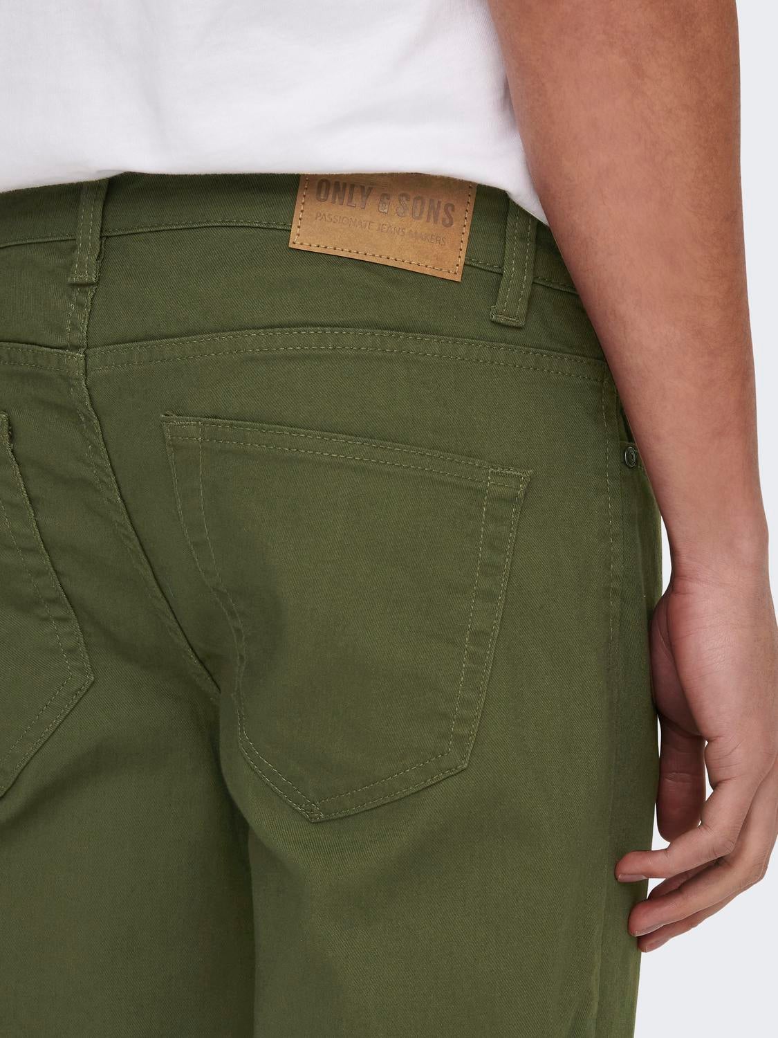 Pantalones Corte slim Verde oscuro ONLY SONS