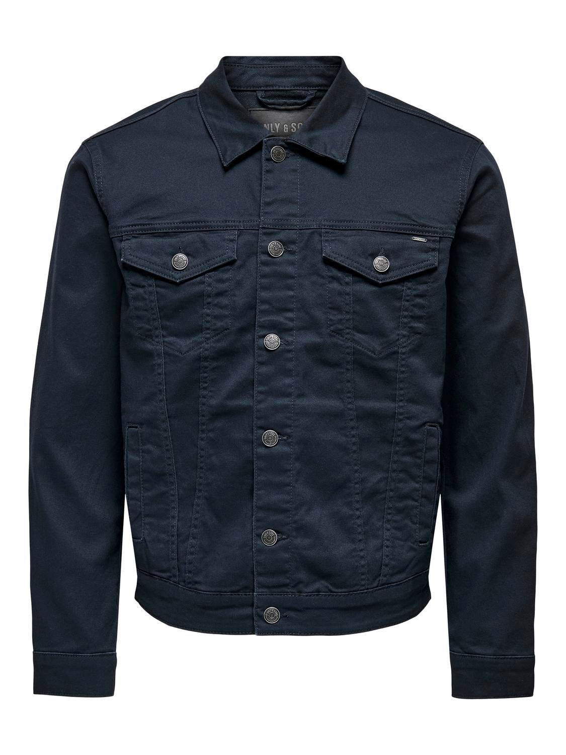 Blue canvas outlet jacket