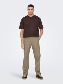 ONLY & SONS Loose Fit Mid waist Trousers -Chinchilla - 22024468