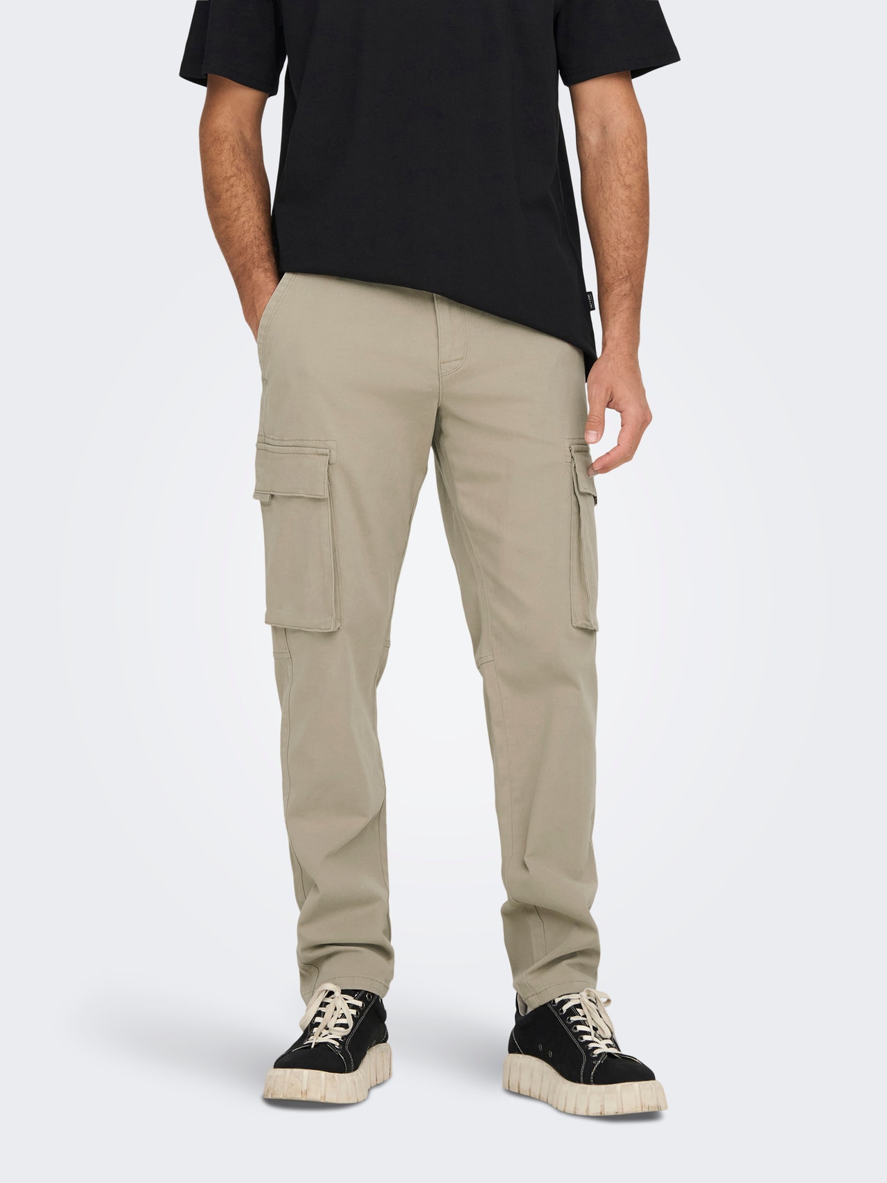 ONLY & SONS ONSNEED CARGO 4563 PANT -Chinchilla - 22024563