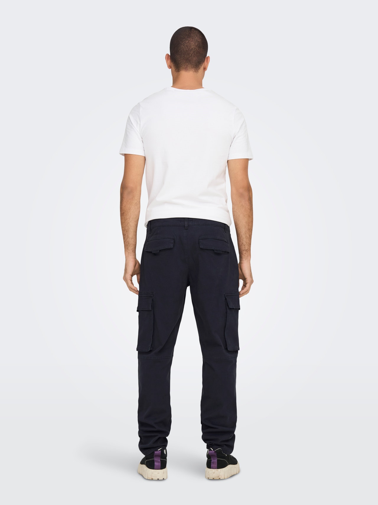 ONLY & SONS Pantalons Tapered Fit Taille moyenne -Dark Navy - 22024563