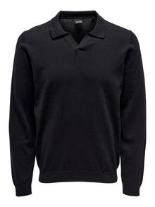 ONLY & SONS Polo Genser -Dark Navy - 22024610