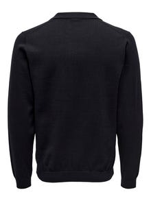 ONLY & SONS Knitted polo pullover -Dark Navy - 22024610