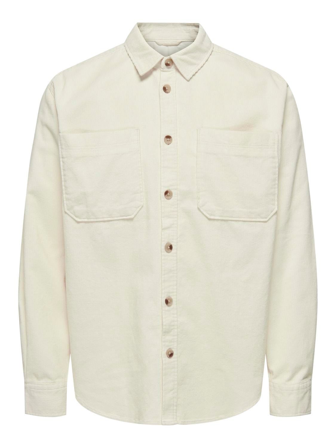 ONLY & SONS Relaxed Fit Shirt collar Shirt -Cloud Dancer - 22024716