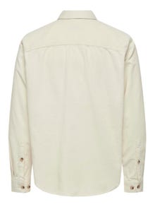 ONLY & SONS Ensfarvet Fløjlsskjorte -Cloud Dancer - 22024716