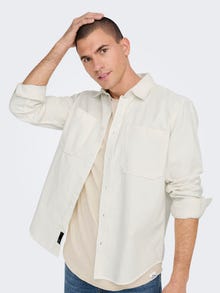 ONLY & SONS Relaxed Fit Shirt collar Shirt -Cloud Dancer - 22024716