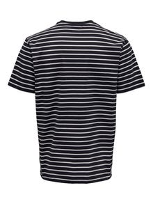 ONLY & SONS Stribet t-shirt  -Dark Navy - 22024741