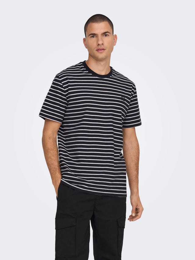 ONLY & SONS Stribet t-shirt  - 22024741