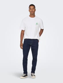 ONLY & SONS Relaxed Fit Round Neck T-Shirt -Bright White - 22024750