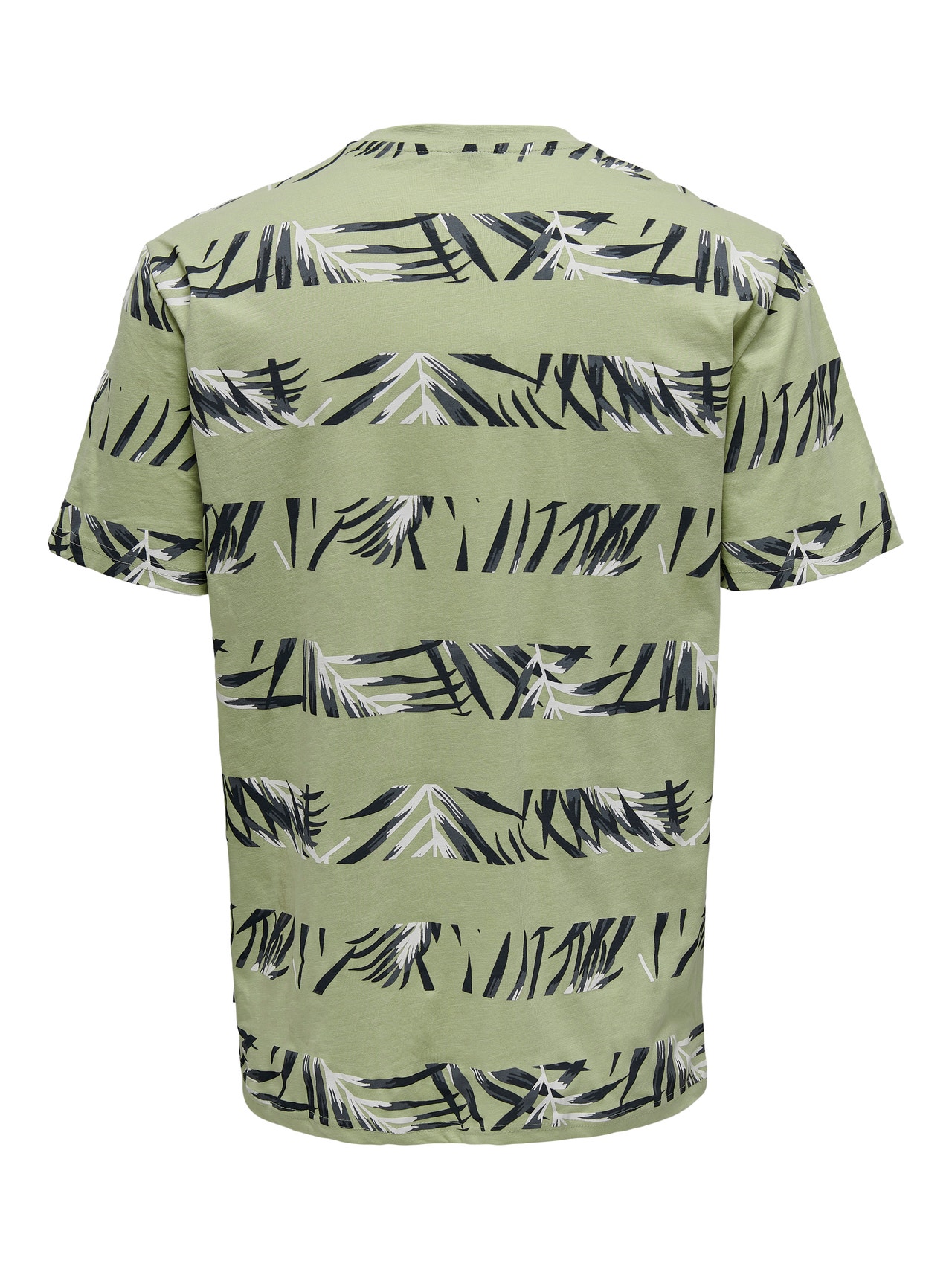 ONLY & SONS O-hals med stribet print -Alfalfa - 22024773