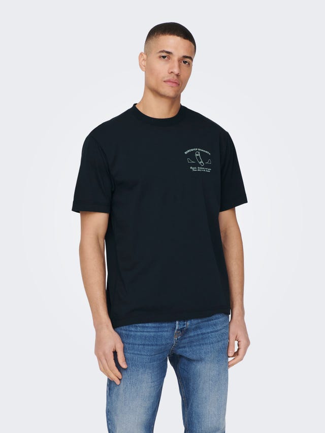 ONLY & SONS Oversized t-shirt with print - 22024796