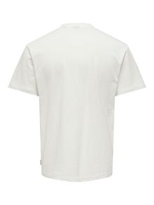 ONLY & SONS Camisetas Corte regular Cuello redondo -Cloud Dancer - 22024803