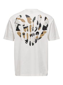 ONLY & SONS Locker geschnitten Rundhals T-Shirt -Cloud Dancer - 22024804