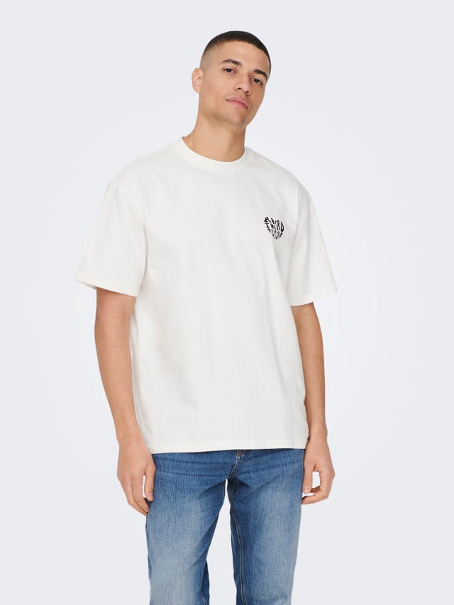 ONLY & SONS Relaxed fit O-hals T-shirt - 22024804