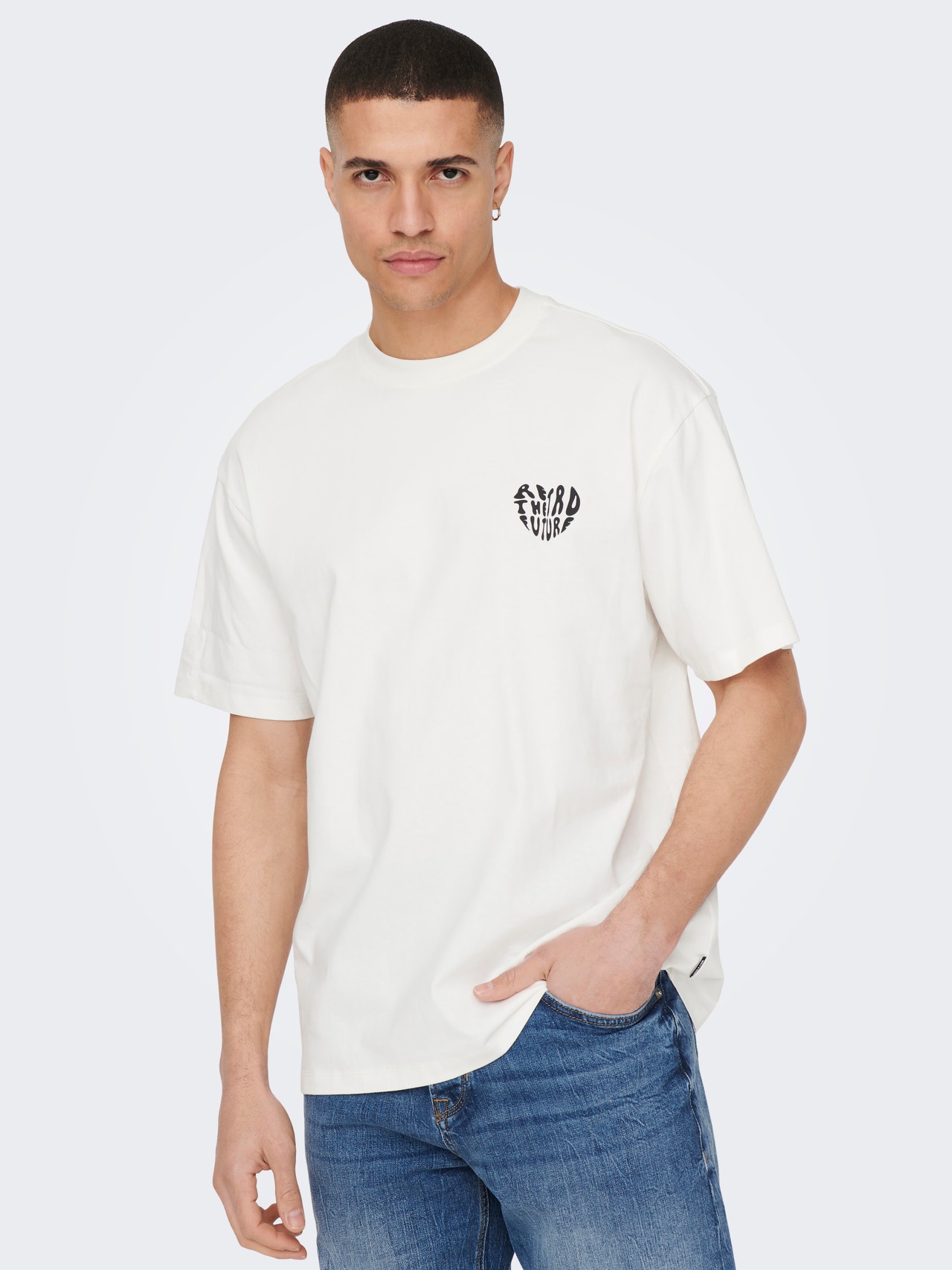 ONLY & SONS Relaxed fit O-hals T-shirt -Cloud Dancer - 22024804