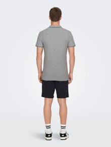 ONLY & SONS Regular Fit Polo Polo-Shirt -Light Grey Melange - 22024827