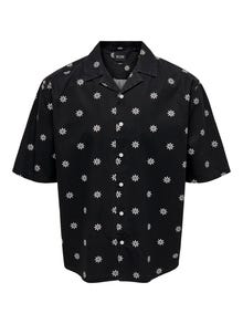 ONLY & SONS Relaxed Fit Resort collar Shirt -Black - 22024930