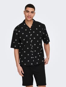 ONLY & SONS Chemises Relaxed Fit Col resort -Black - 22024930