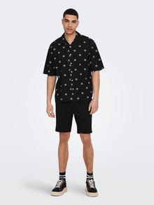 ONLY & SONS Relaxed Fit Resort collar Shirt -Black - 22024930