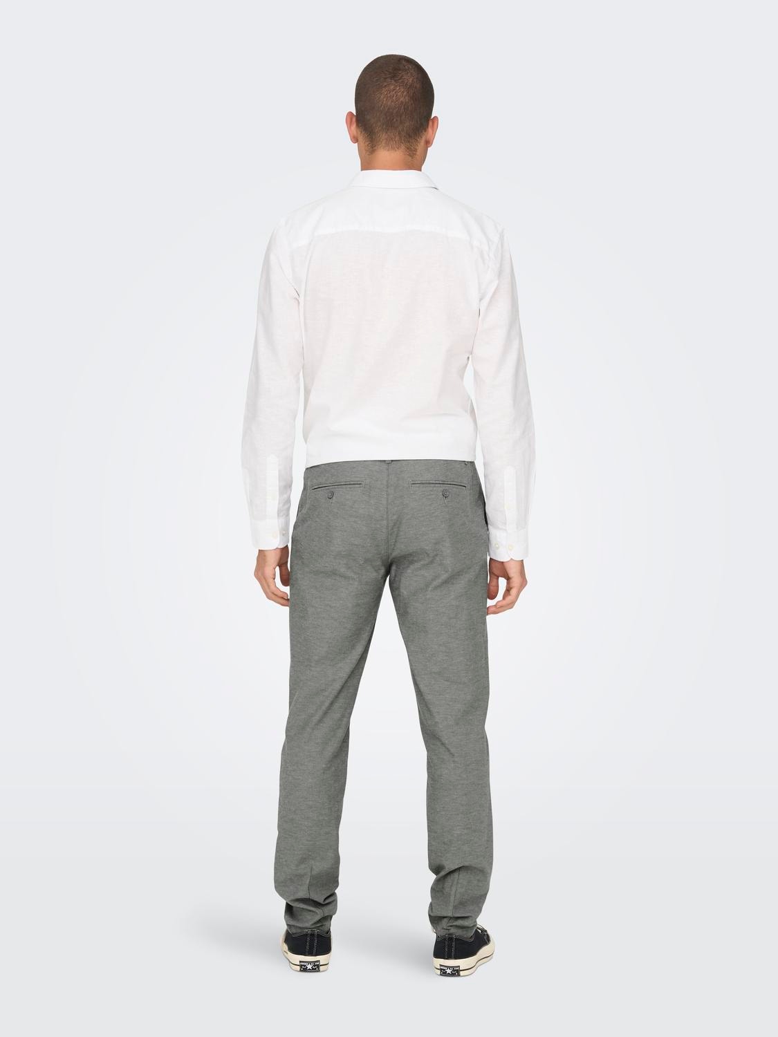 ONLY & SONS Tapered Fit Bukser -Grey Pinstripe - 22024937