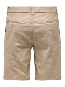 ONLY & SONS Regular Fit Linen Shorts -Chinchilla - 22024940