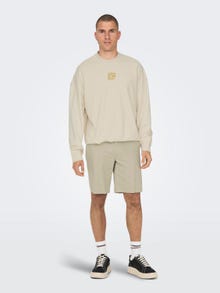 ONLY & SONS Regular Fit Linen Shorts -Chinchilla - 22024940