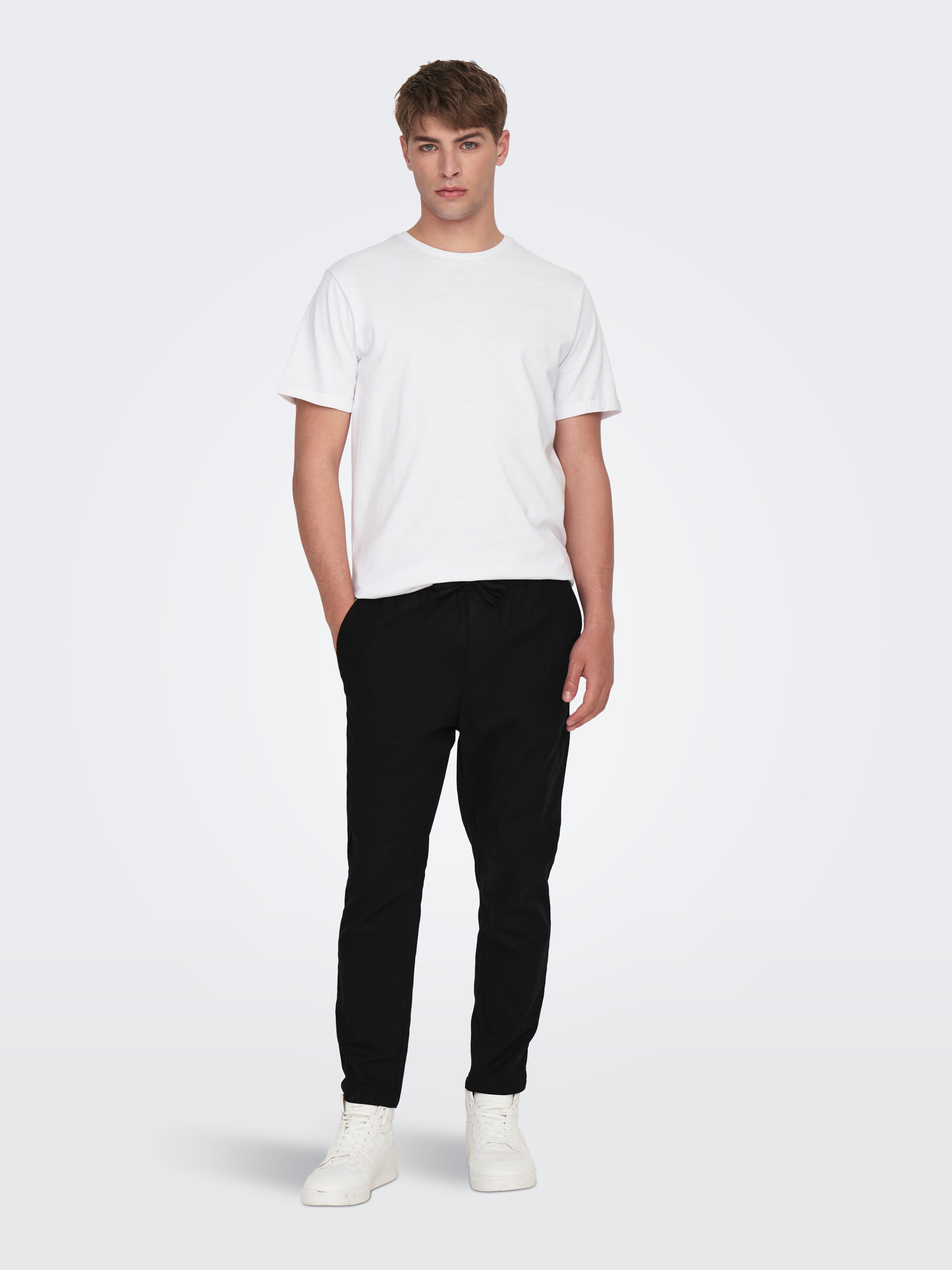 Black tapered sweatpants online