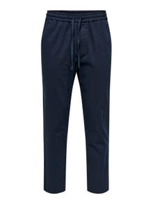 ONLY & SONS Pantalons Tapered Fit Taille moyenne -Dark Navy - 22024966