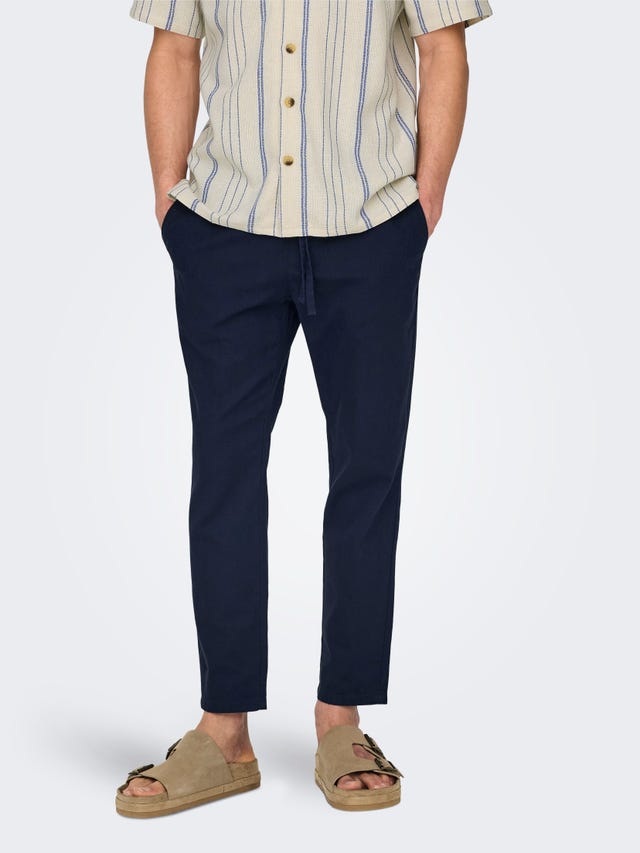 Only & Sons ONSELLIOT - Shorts - dark navy/blu scuro Only & Sons ONSELLIOT - Shorts - dark navy/blu scuro