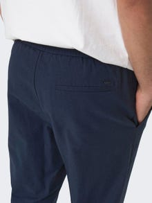 ONLY & SONS Pantalons Tapered Fit Taille moyenne -Dark Navy - 22024966