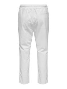 ONLY & SONS Pantalons Tapered Fit Taille moyenne -Bright White - 22024966