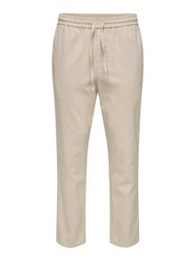 ONLY & SONS ONSLINUS CROP 0007 COT LIN PNT -Silver Lining - 22024966
