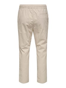 ONLY & SONS ONSLINUS CROP 0007 COT LIN PNT -Silver Lining - 22024966