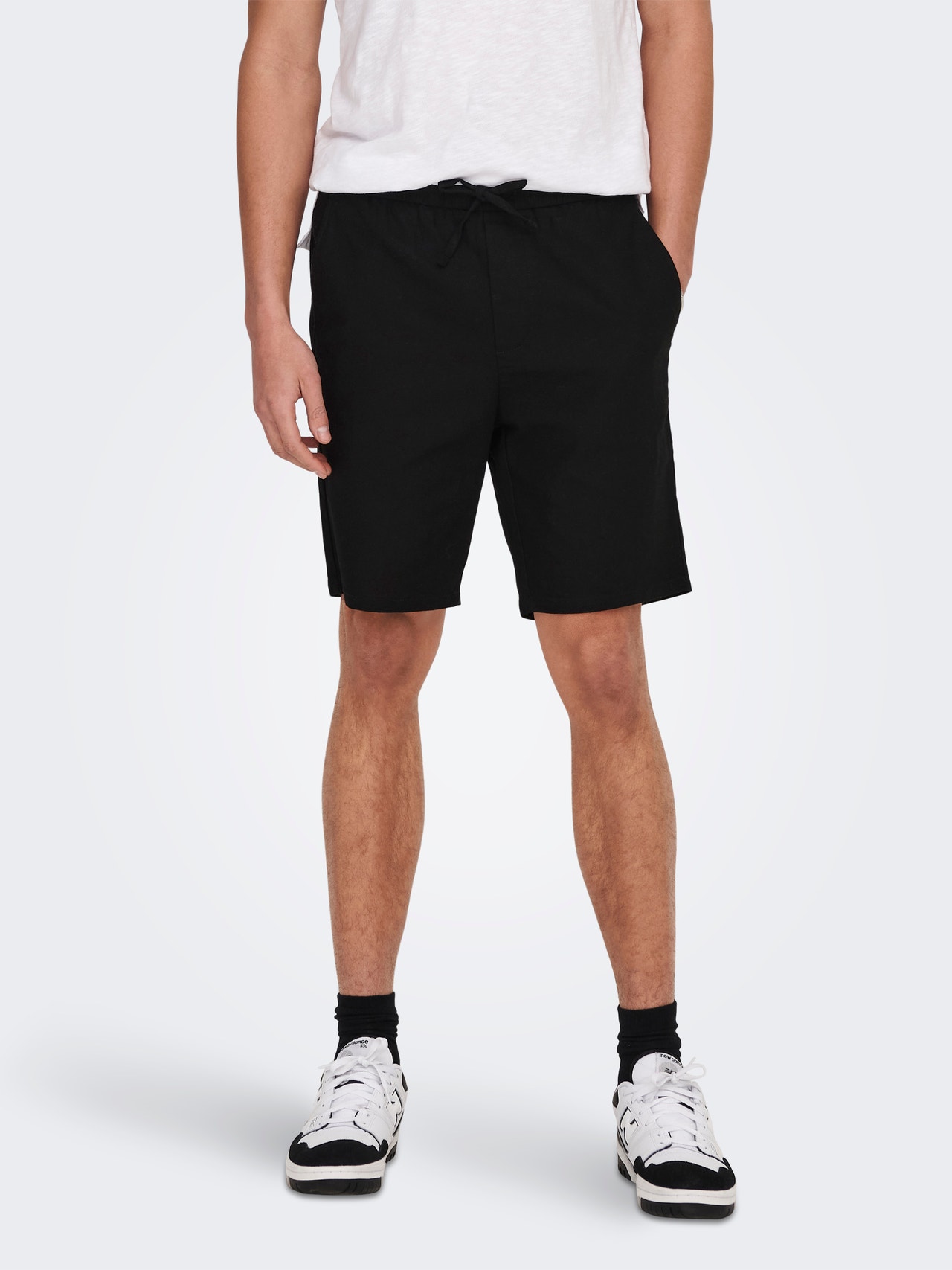ONLY & SONS ONSLINUS Loose Fit Calções -Black - 22024967