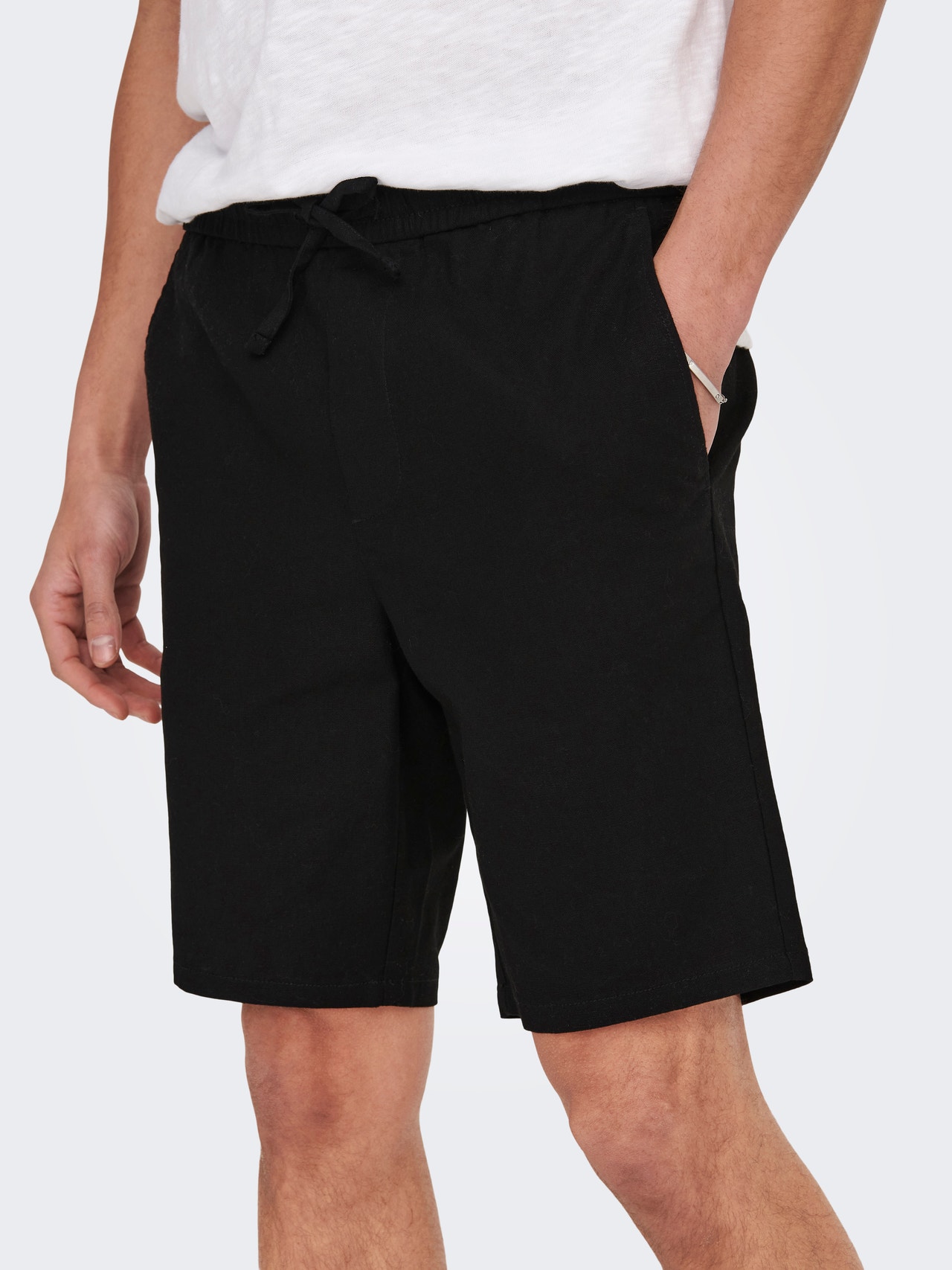 ONLY & SONS ONSLINUS Loose Fit Calções -Black - 22024967