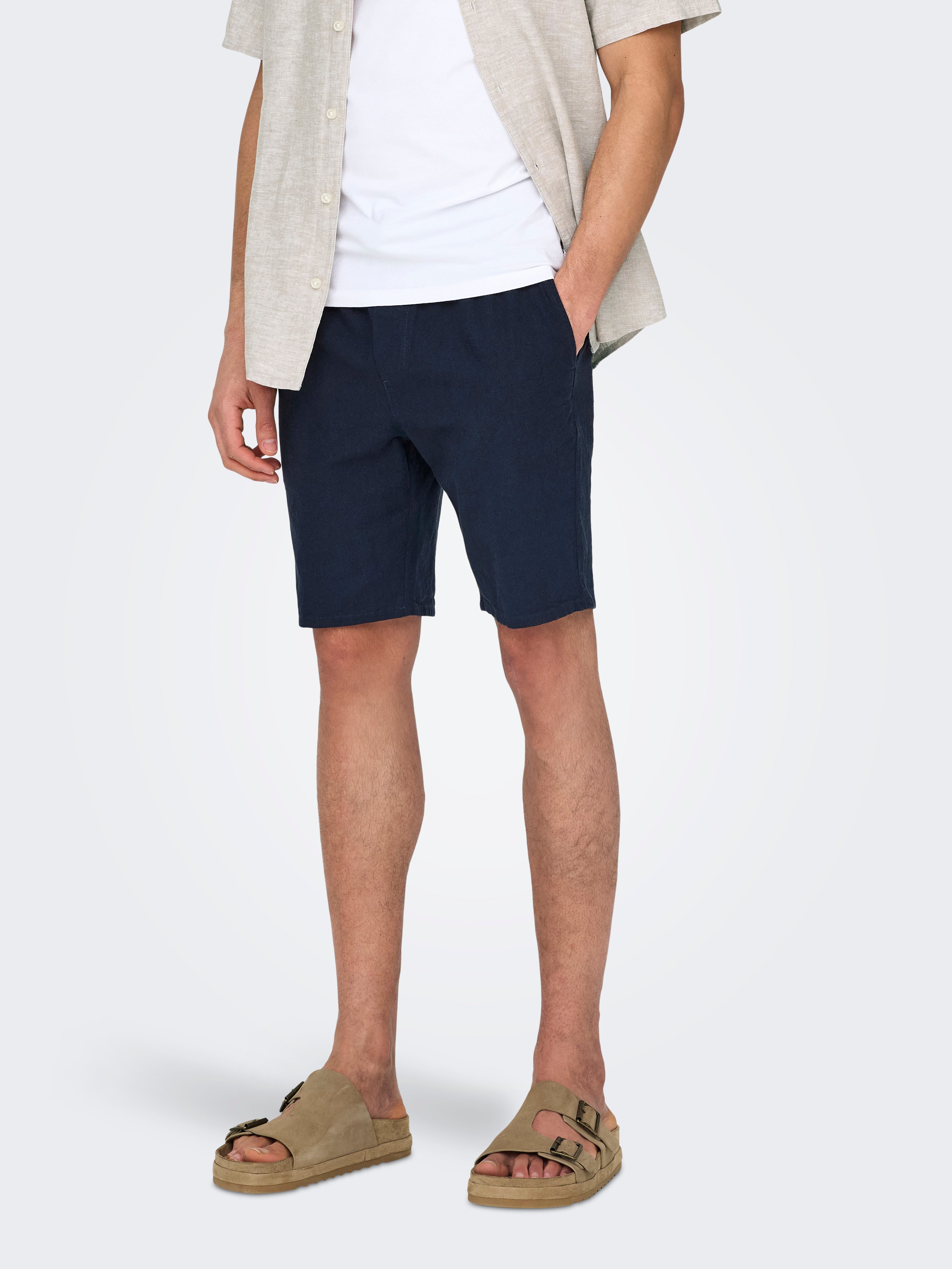 ONLY & SONS ONSPLY Korte jeans voor heren, 2-delige set, regular fit, shorts, basic broek, denim, bermuda, zomerbroek, effen, zwart, blauw, S, M, L, XL, XXL, Medium Blue/Light Blue (22029141), L ONLY & SONS ONSPLY Korte jeans voor heren, 2-delige set, regular fit, shorts, basic broek, denim, bermuda, zomerbroek, effen, zwart, blauw, S, M, L, XL, XXL, Medium Blue/Light Blue (22029141), L