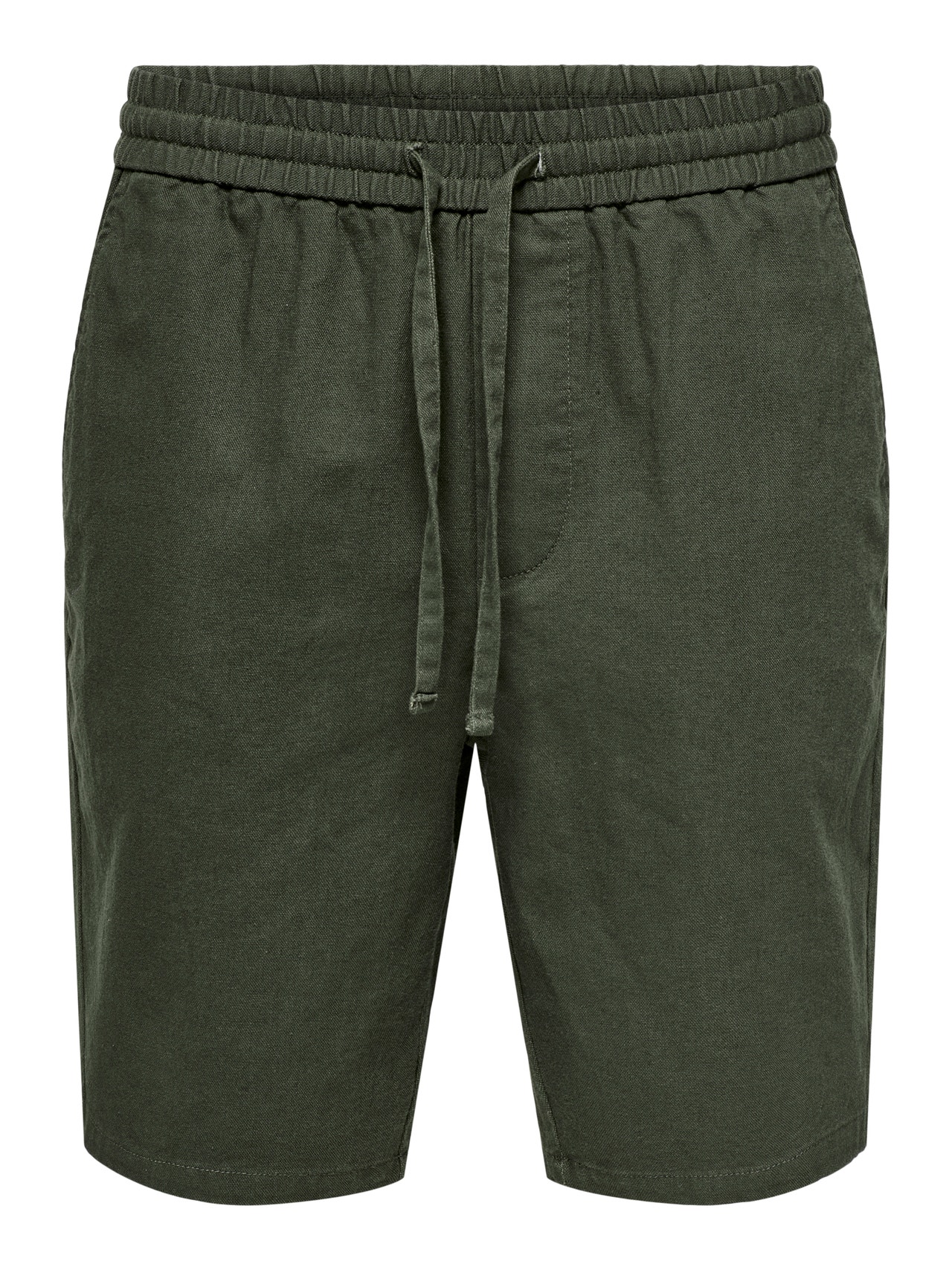 ONLY & SONS ONSLINUS Corte loose Shorts -Olive Night - 22024967
