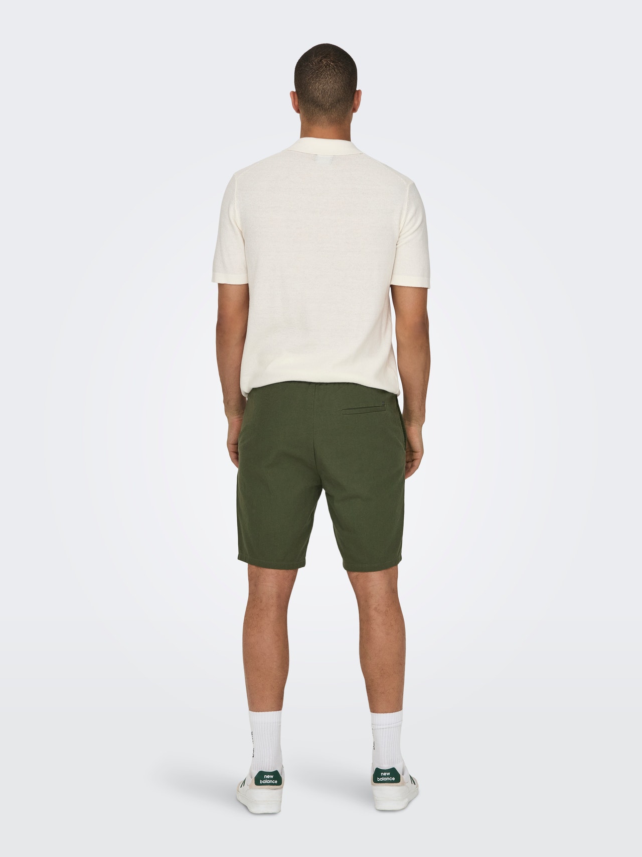 ONLY & SONS ONSLINUS Locker geschnitten Shorts -Olive Night - 22024967