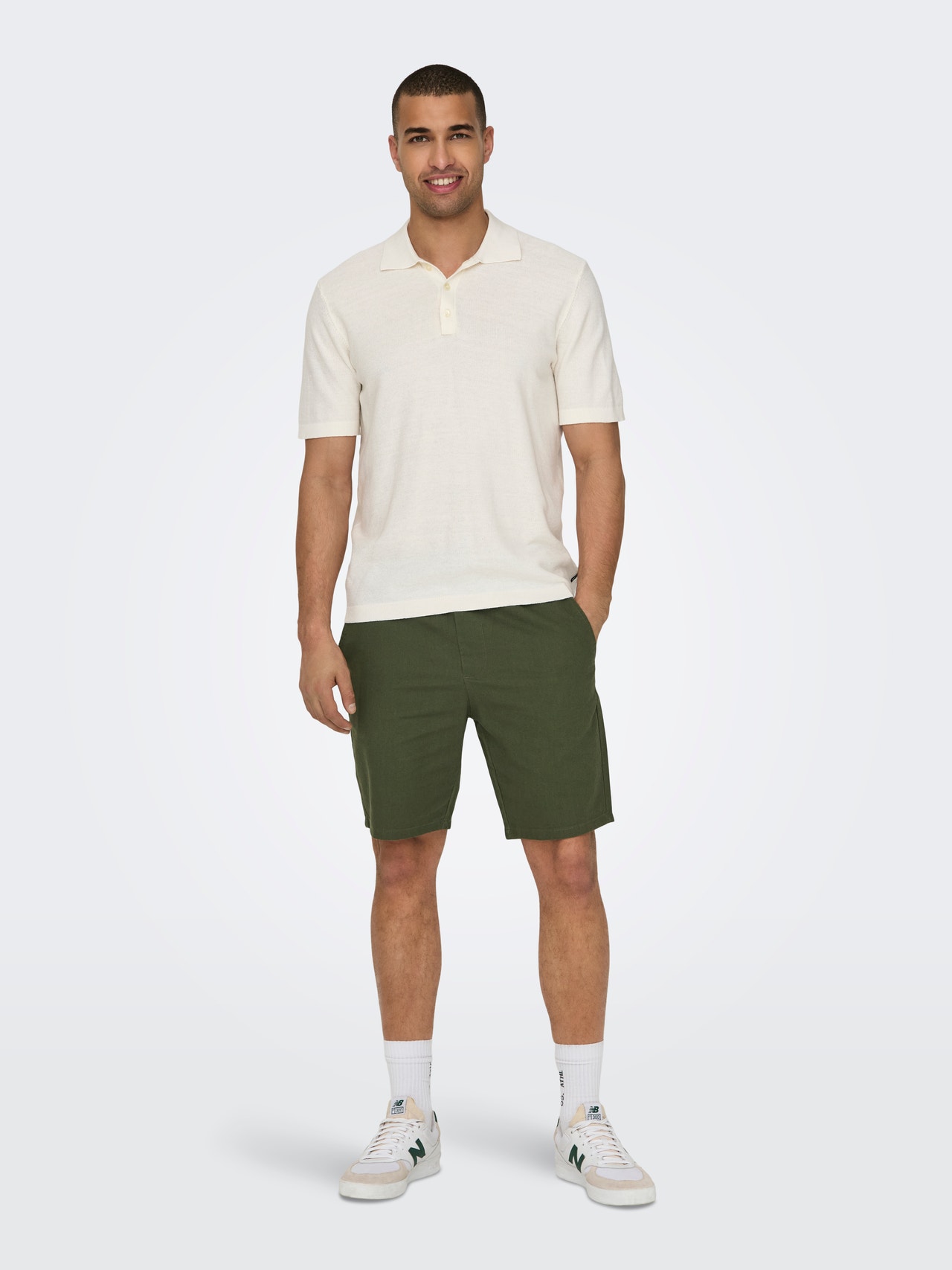 ONLY & SONS ONSLINUS Loose fit Shorts -Olive Night - 22024967