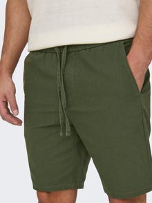 ONLY & SONS ONSLINUS Locker geschnitten Shorts -Olive Night - 22024967