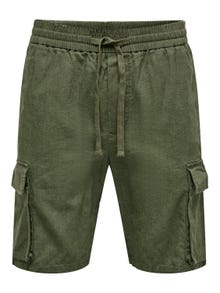 ONLY & SONS Bermuda cargo Loose Fit -Olive Night - 22025002