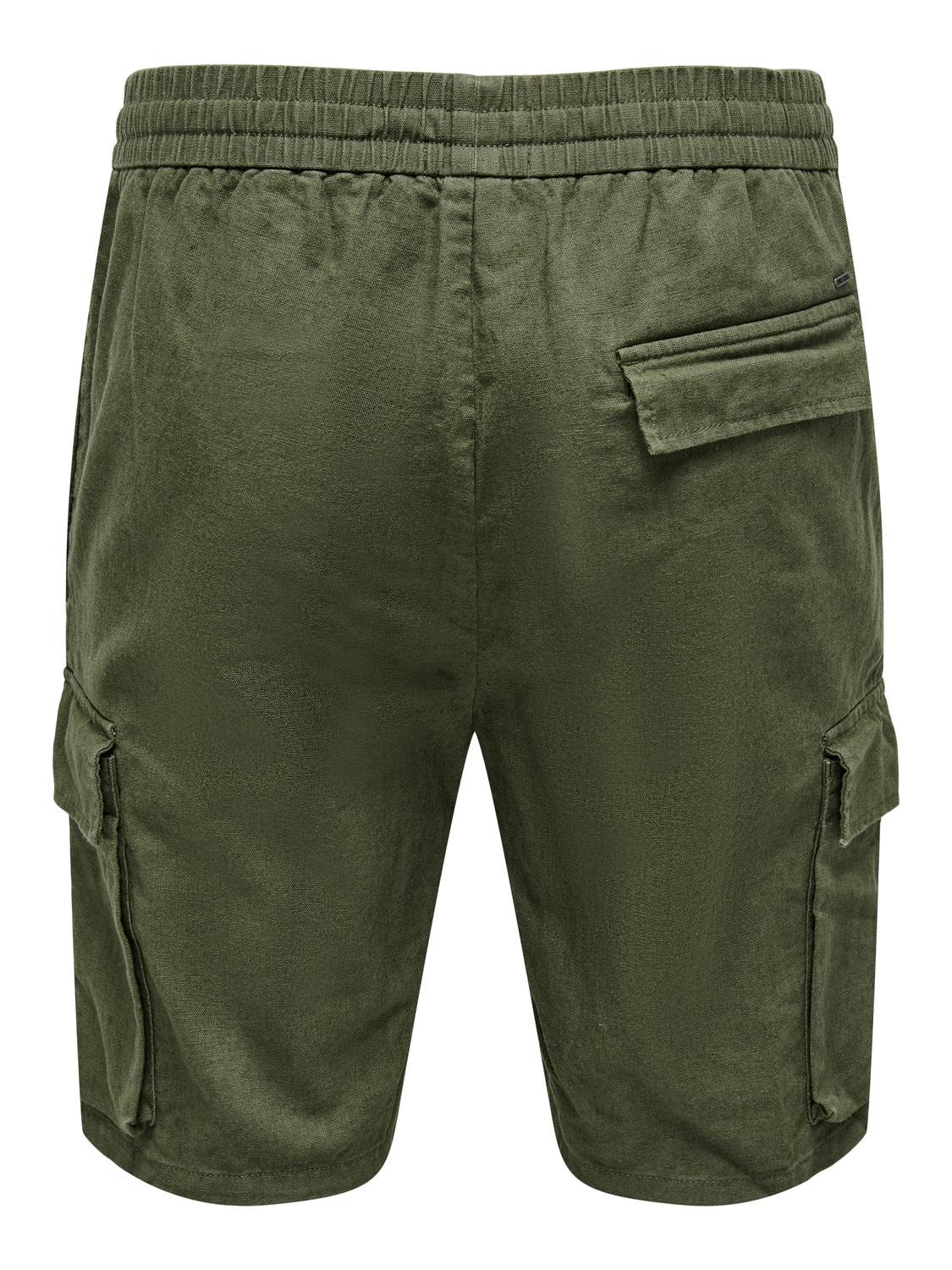 ONLY & SONS Bermuda cargo Loose Fit -Olive Night - 22025002