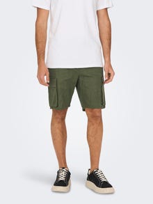 ONLY & SONS Bermuda cargo Loose Fit -Olive Night - 22025002