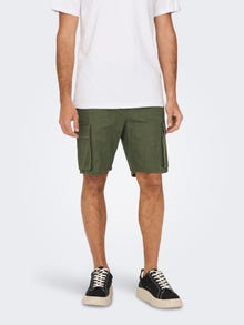 ONLY & SONS Loose fit Cargo shorts -Olive Night - 22025002