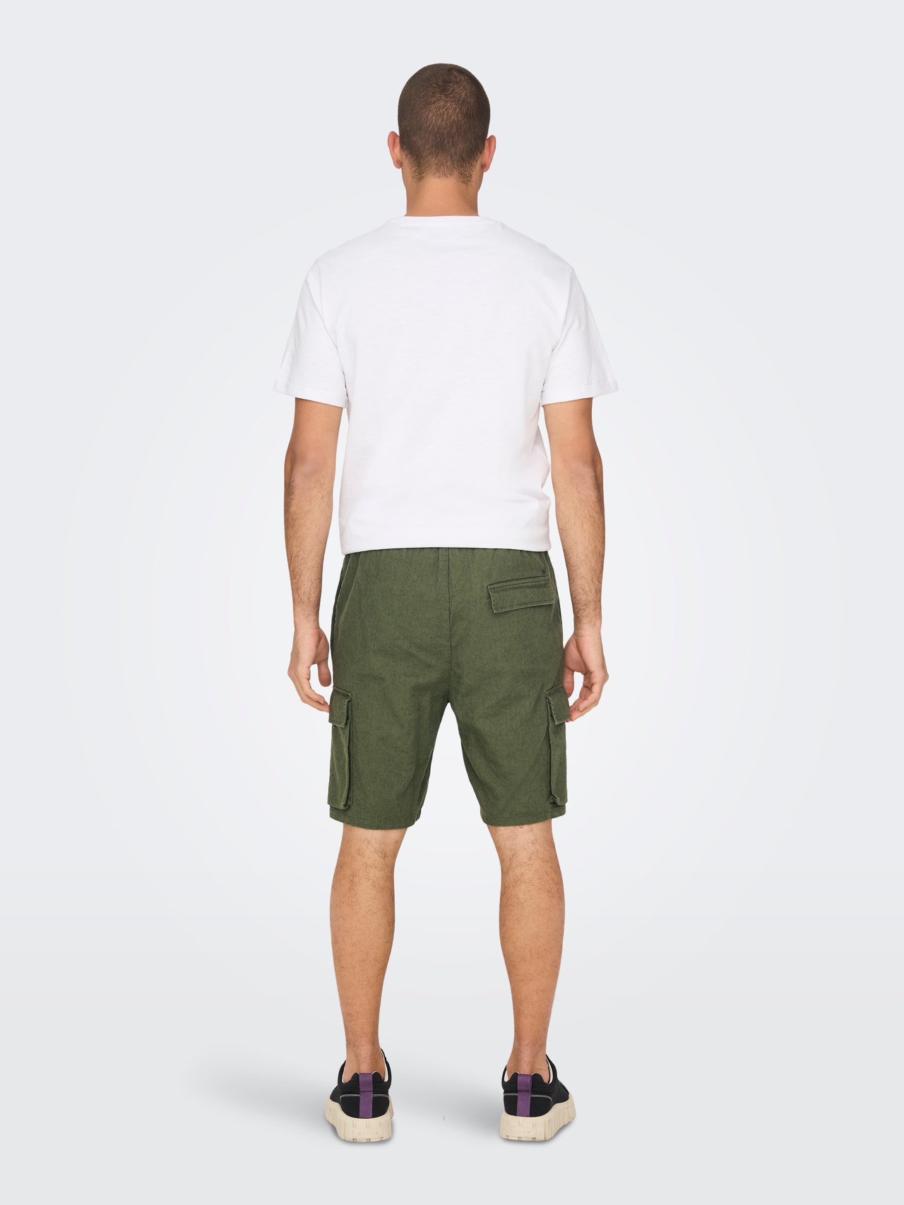 ONLY & SONS Bermuda cargo Loose Fit -Olive Night - 22025002