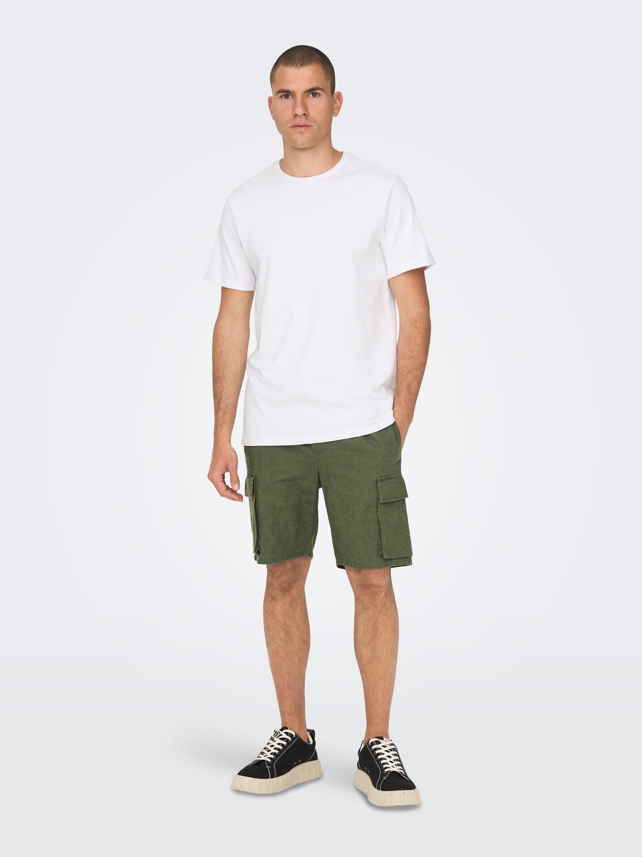 ONLY & SONS Loose fit Cargo shorts -Olive Night - 22025002