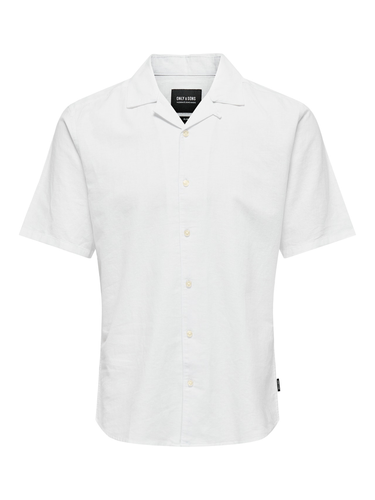 ONLY & SONS Chemises Slim Fit Col resort -White - 22025116