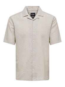 ONLY & SONS Skjorte med korte ærmer -Chinchilla - 22025116