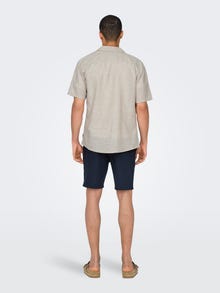 ONLY & SONS Chemises Slim Fit Col resort -Chinchilla - 22025116